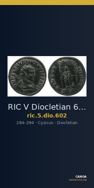 RIC V Diocletian 602 — CANOA