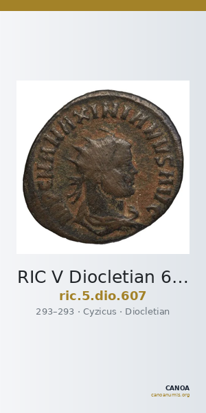 RIC V Diocletian 607 — CANOA