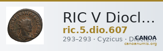 RIC V Diocletian 607 — CANOA