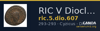 RIC V Diocletian 607 — CANOA