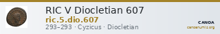 RIC V Diocletian 607 — CANOA