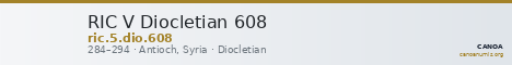 RIC V Diocletian 608 — CANOA