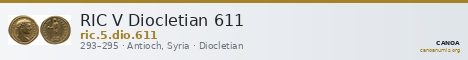 RIC V Diocletian 611 — CANOA