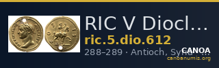 RIC V Diocletian 612 — CANOA