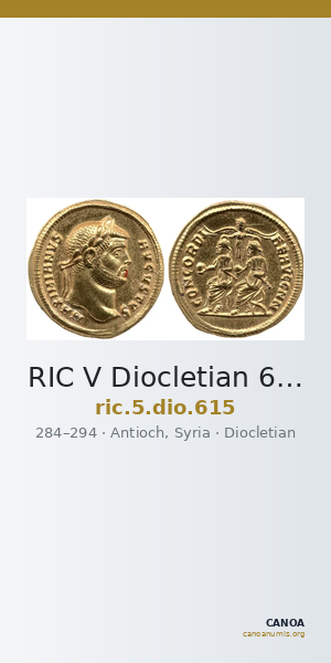 RIC V Diocletian 615 — CANOA