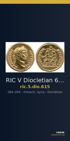 RIC V Diocletian 615 — CANOA