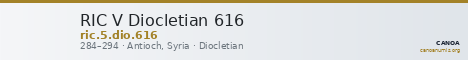 RIC V Diocletian 616 — CANOA