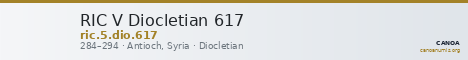 RIC V Diocletian 617 — CANOA