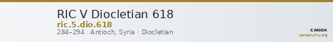RIC V Diocletian 618 — CANOA