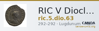 RIC V Diocletian 63 — CANOA