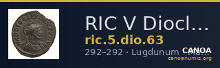 RIC V Diocletian 63 — CANOA