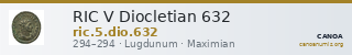 RIC V Diocletian 632 — CANOA