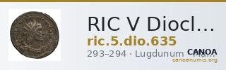 RIC V Diocletian 635 — CANOA