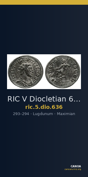 RIC V Diocletian 636 — CANOA