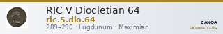 RIC V Diocletian 64 — CANOA