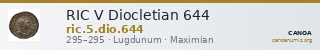 RIC V Diocletian 644 — CANOA