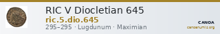 RIC V Diocletian 645 — CANOA