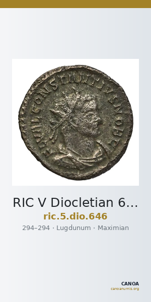 RIC V Diocletian 646 — CANOA