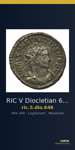 RIC V Diocletian 646 — CANOA