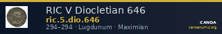 RIC V Diocletian 646 — CANOA