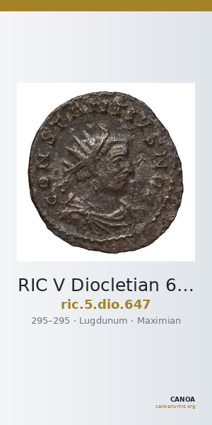 RIC V Diocletian 647 — CANOA
