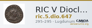 RIC V Diocletian 647 — CANOA