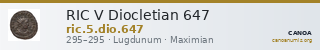 RIC V Diocletian 647 — CANOA