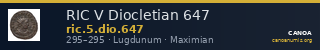 RIC V Diocletian 647 — CANOA