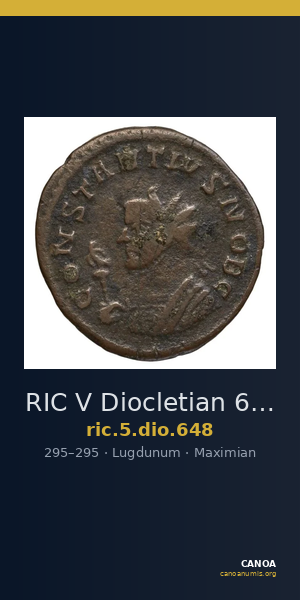 RIC V Diocletian 648 — CANOA