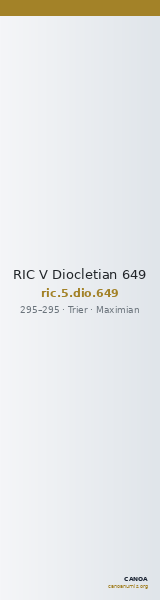 RIC V Diocletian 649 — CANOA
