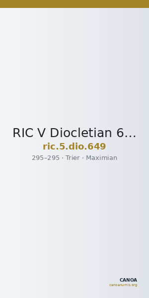 RIC V Diocletian 649 — CANOA