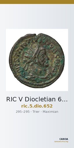 RIC V Diocletian 652 — CANOA