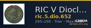 RIC V Diocletian 652 — CANOA