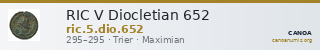 RIC V Diocletian 652 — CANOA