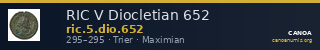 RIC V Diocletian 652 — CANOA