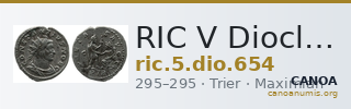 RIC V Diocletian 654 — CANOA