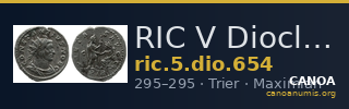 RIC V Diocletian 654 — CANOA