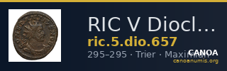 RIC V Diocletian 657 — CANOA