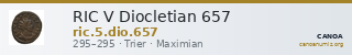 RIC V Diocletian 657 — CANOA