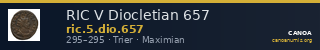 RIC V Diocletian 657 — CANOA