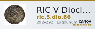 RIC V Diocletian 66 — CANOA
