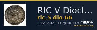 RIC V Diocletian 66 — CANOA