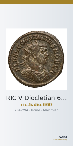 RIC V Diocletian 660 — CANOA