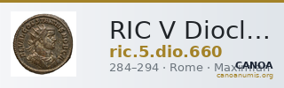 RIC V Diocletian 660 — CANOA