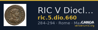 RIC V Diocletian 660 — CANOA