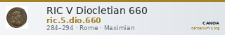 RIC V Diocletian 660 — CANOA