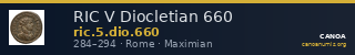 RIC V Diocletian 660 — CANOA