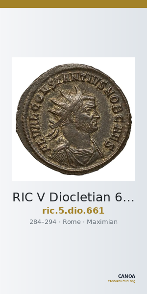 RIC V Diocletian 661 — CANOA