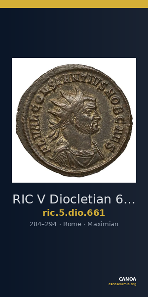 RIC V Diocletian 661 — CANOA