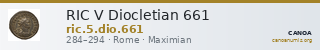 RIC V Diocletian 661 — CANOA